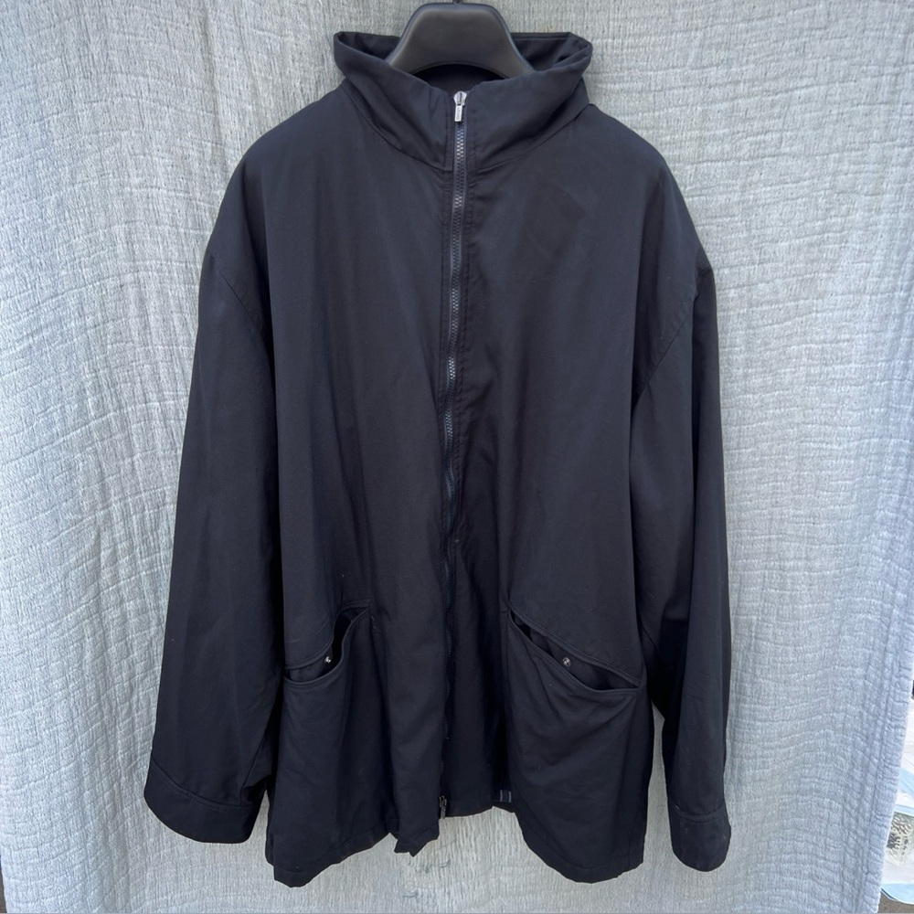 Armani Collezioni Loro Piana Storm System Black Stand-up Collar 42